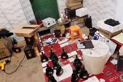 廣東省中山市市場監管局聯合警方成功搗毀一制售假酒黑窩點，保障酒類經營安全